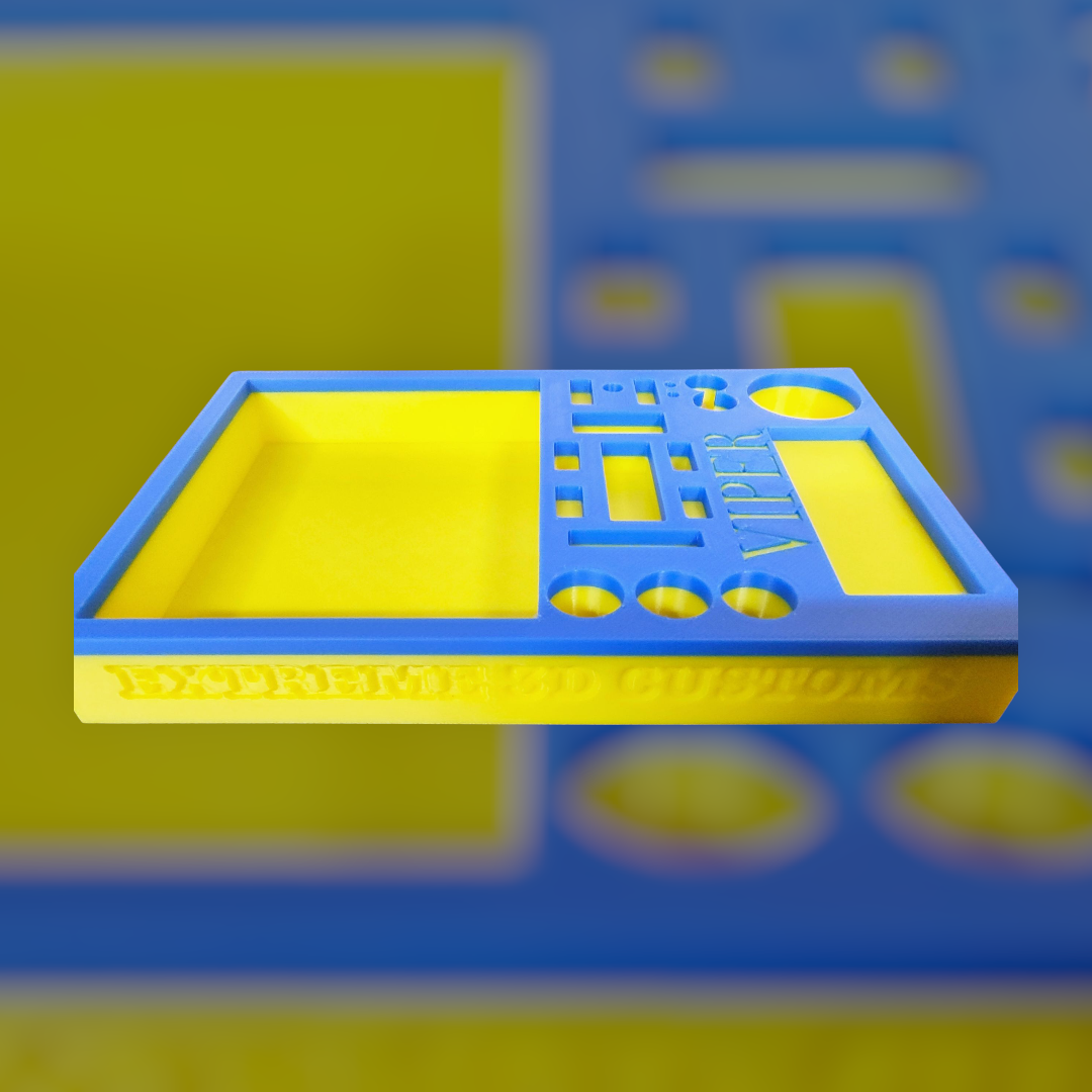 viper tear down tray blue and yellow