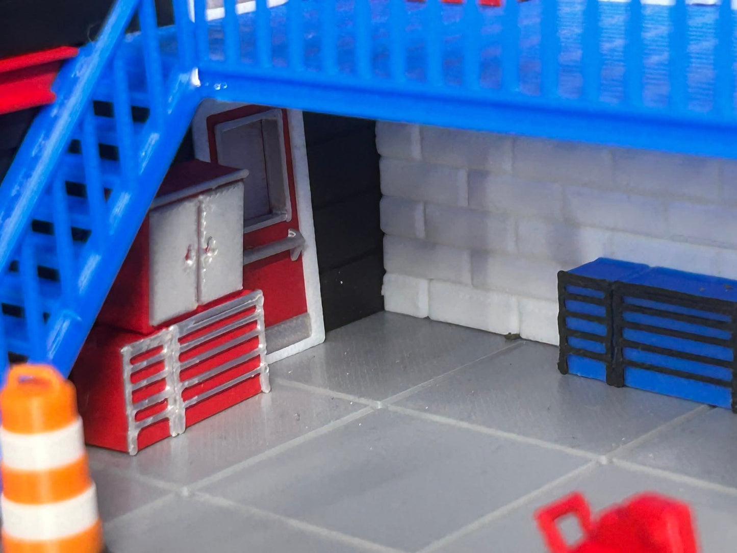 Blue and Black tool box HO scale Slotcar Diecast Diroma accessory