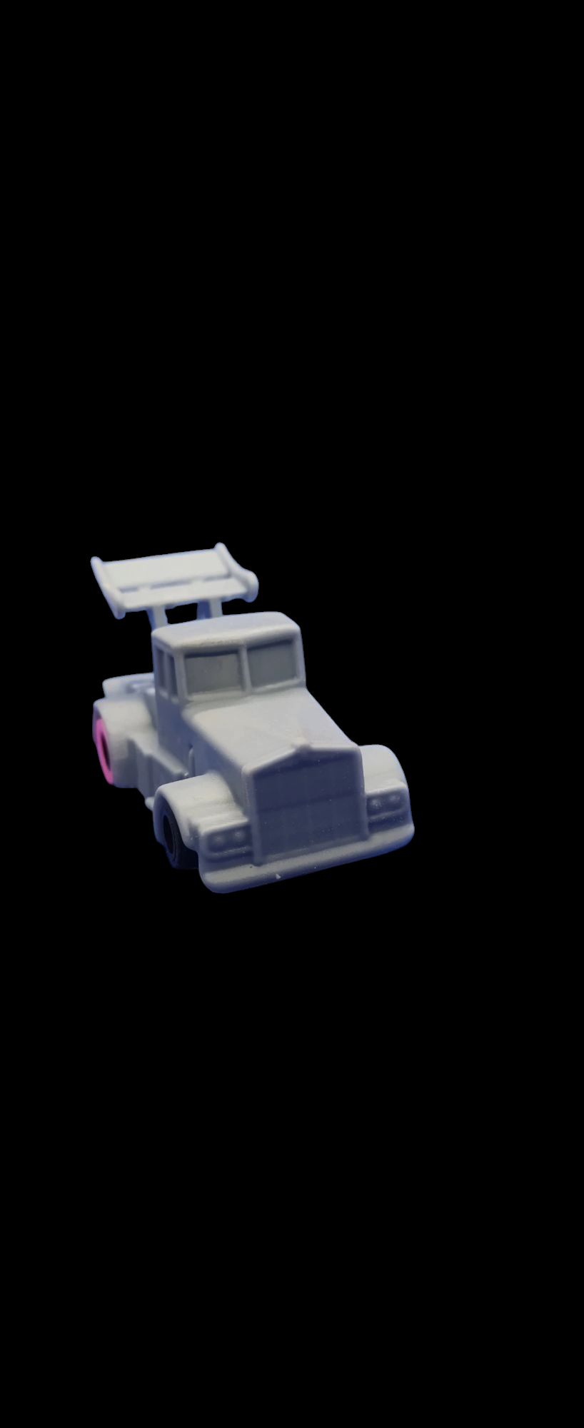 3d resin printed winged semi body (body only)