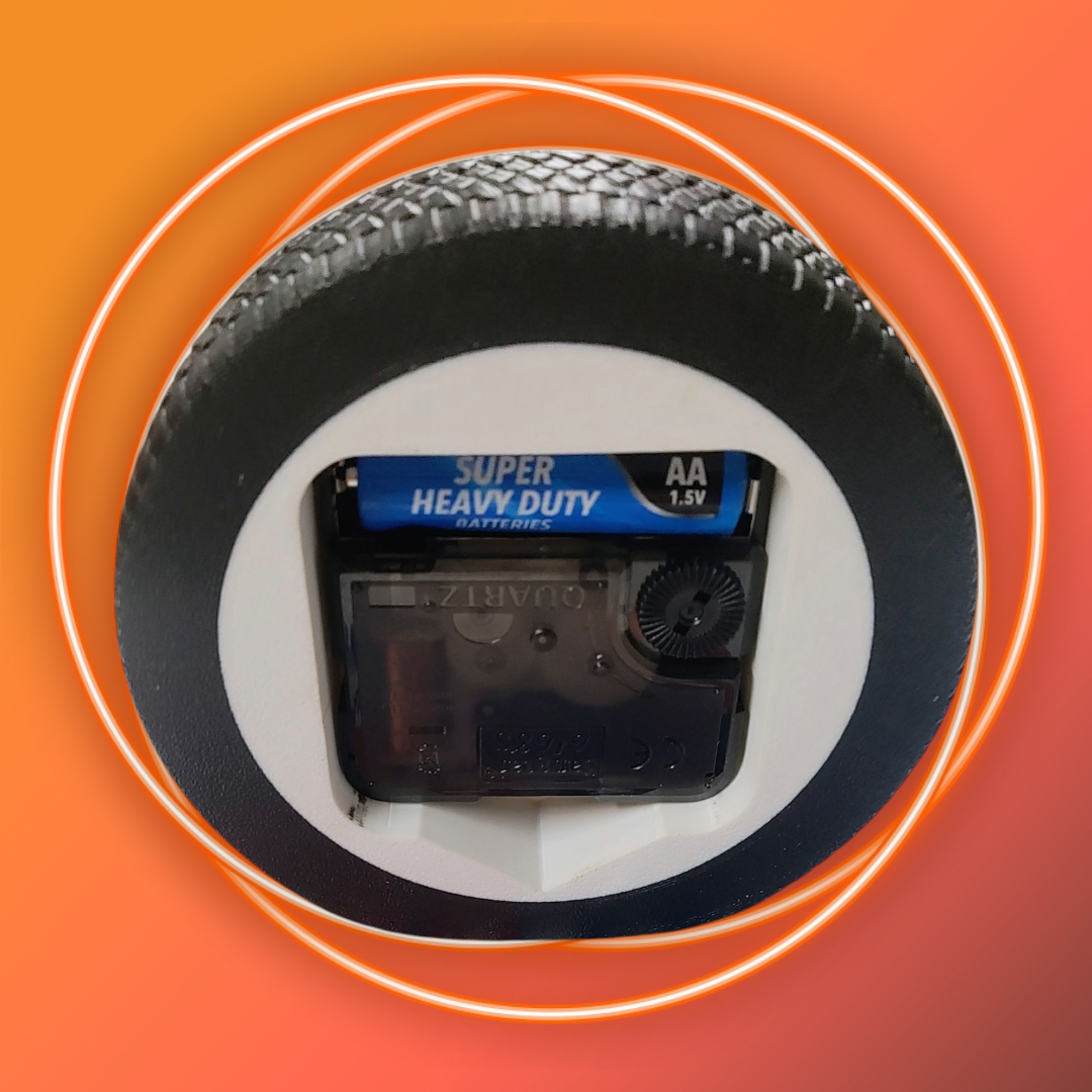 Old School Retro 3D Printed Tire Clock