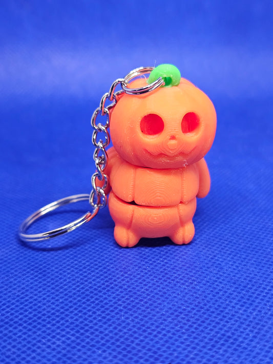 Halloween 3D Printed Pumpkin Keychain