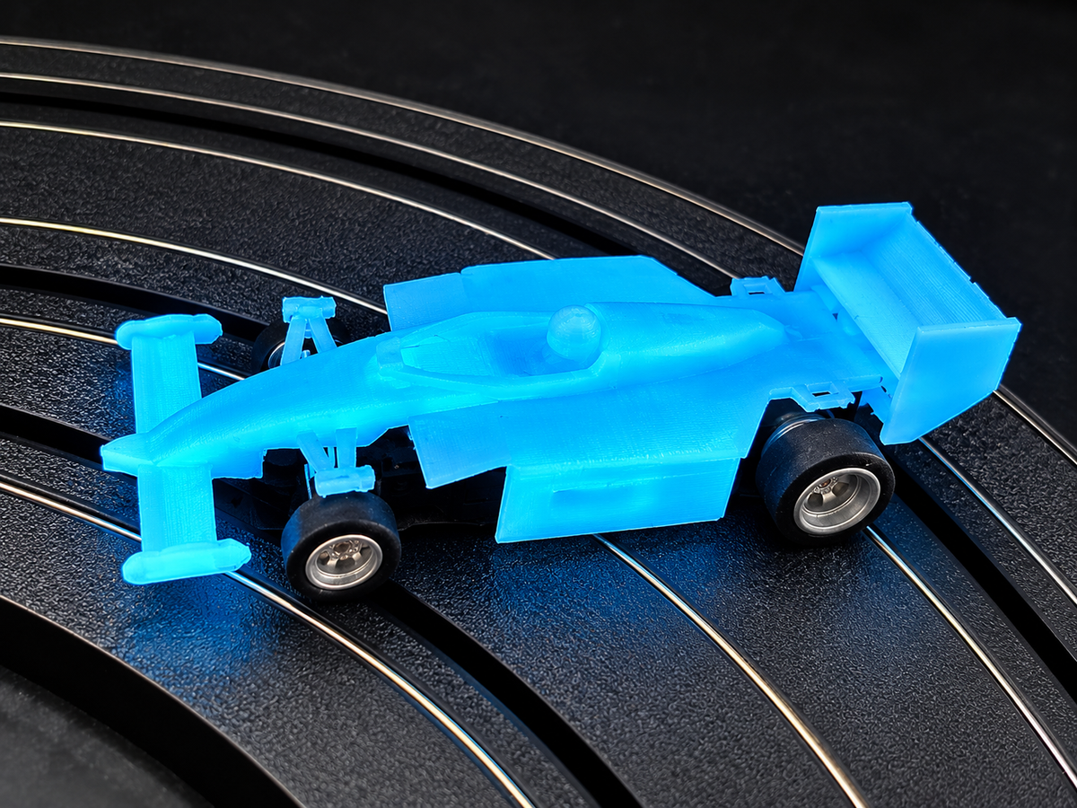 4 gear Indy car filliment printed Glow in the dark bodies