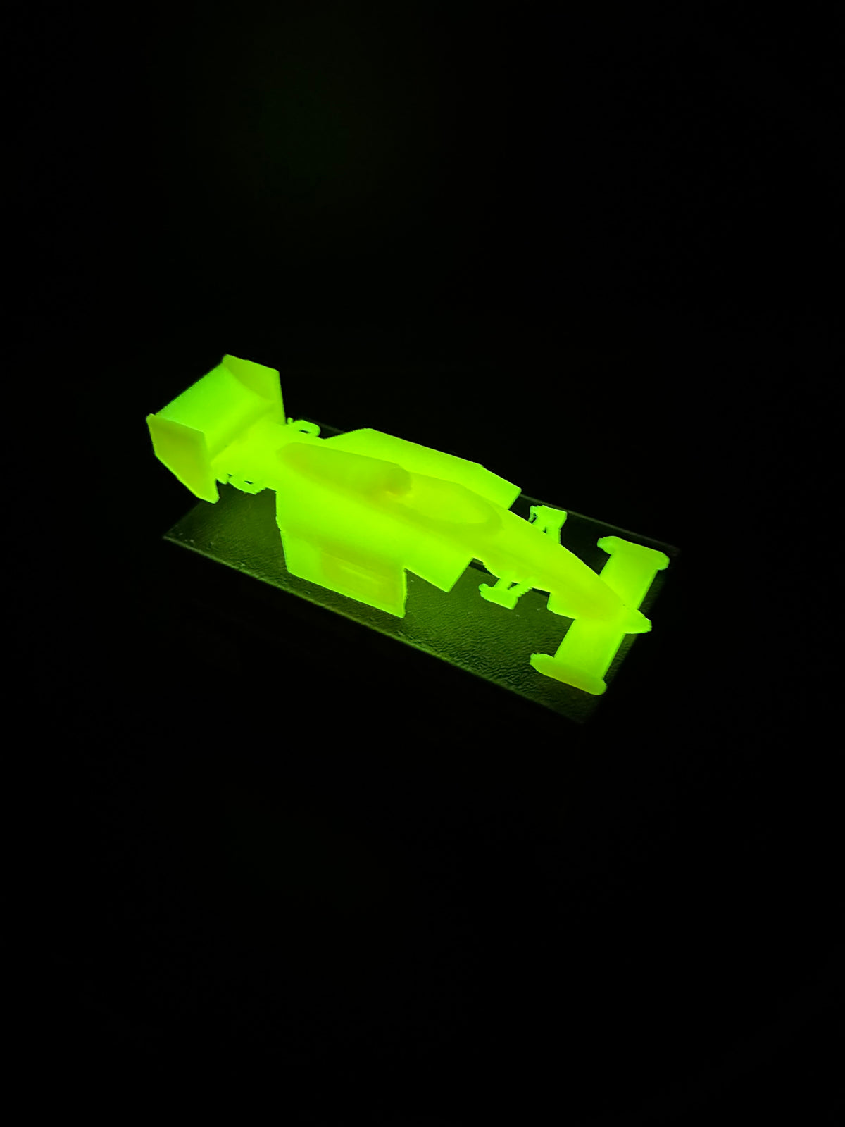 4 gear Indy car filliment printed Glow in the dark bodies