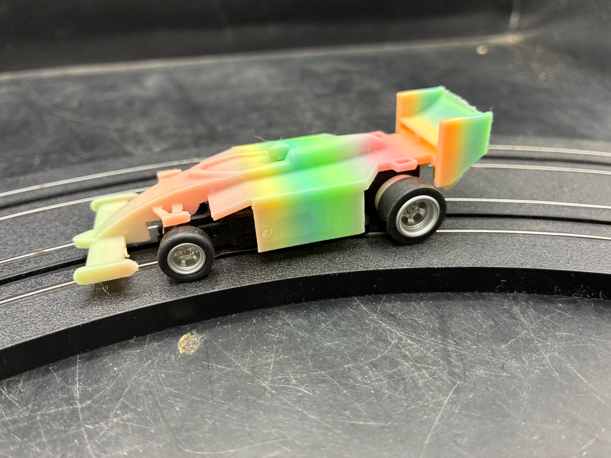 4 gear Indy car filliment printed Glow in the dark bodies