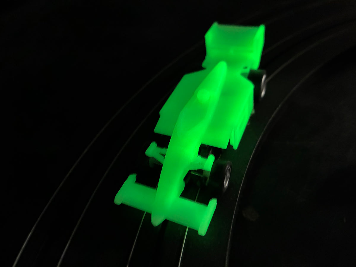 4 gear Indy car filliment printed Glow in the dark bodies