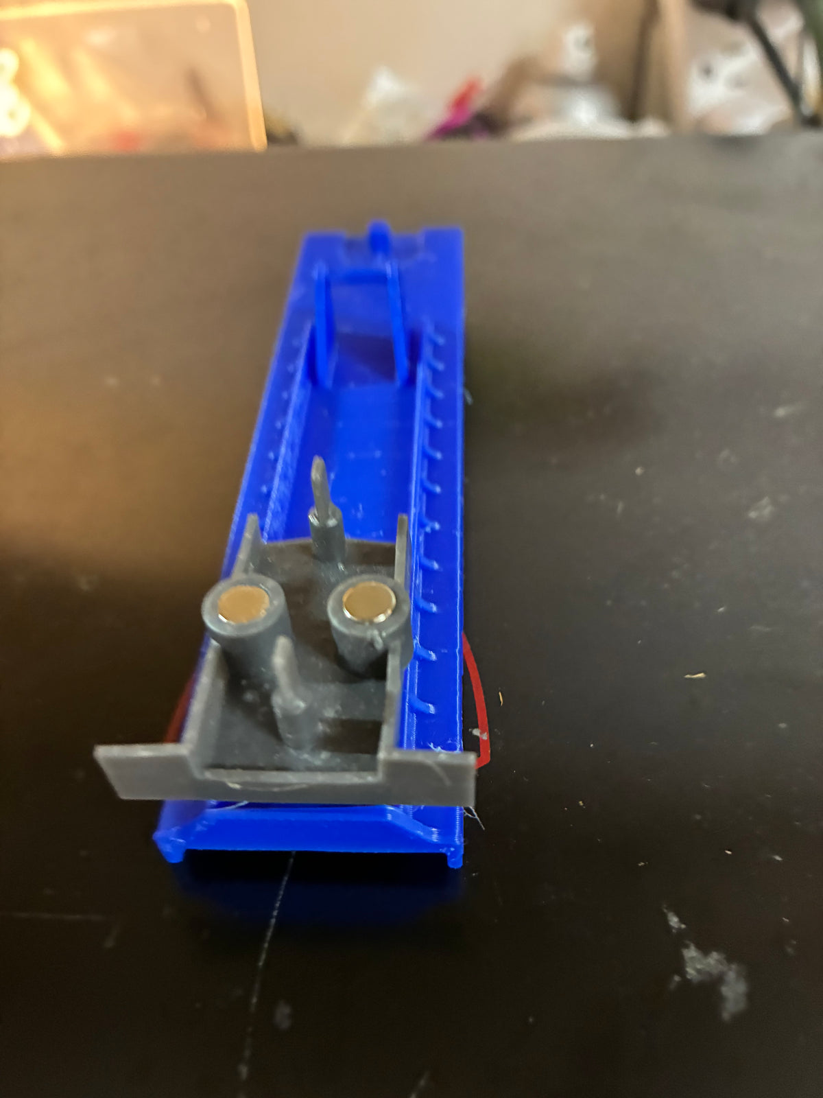 US-1 Trucking 3D Printed Flatbed Trailer with Magnet-Ready Axle Bogie – Magnets Not Included