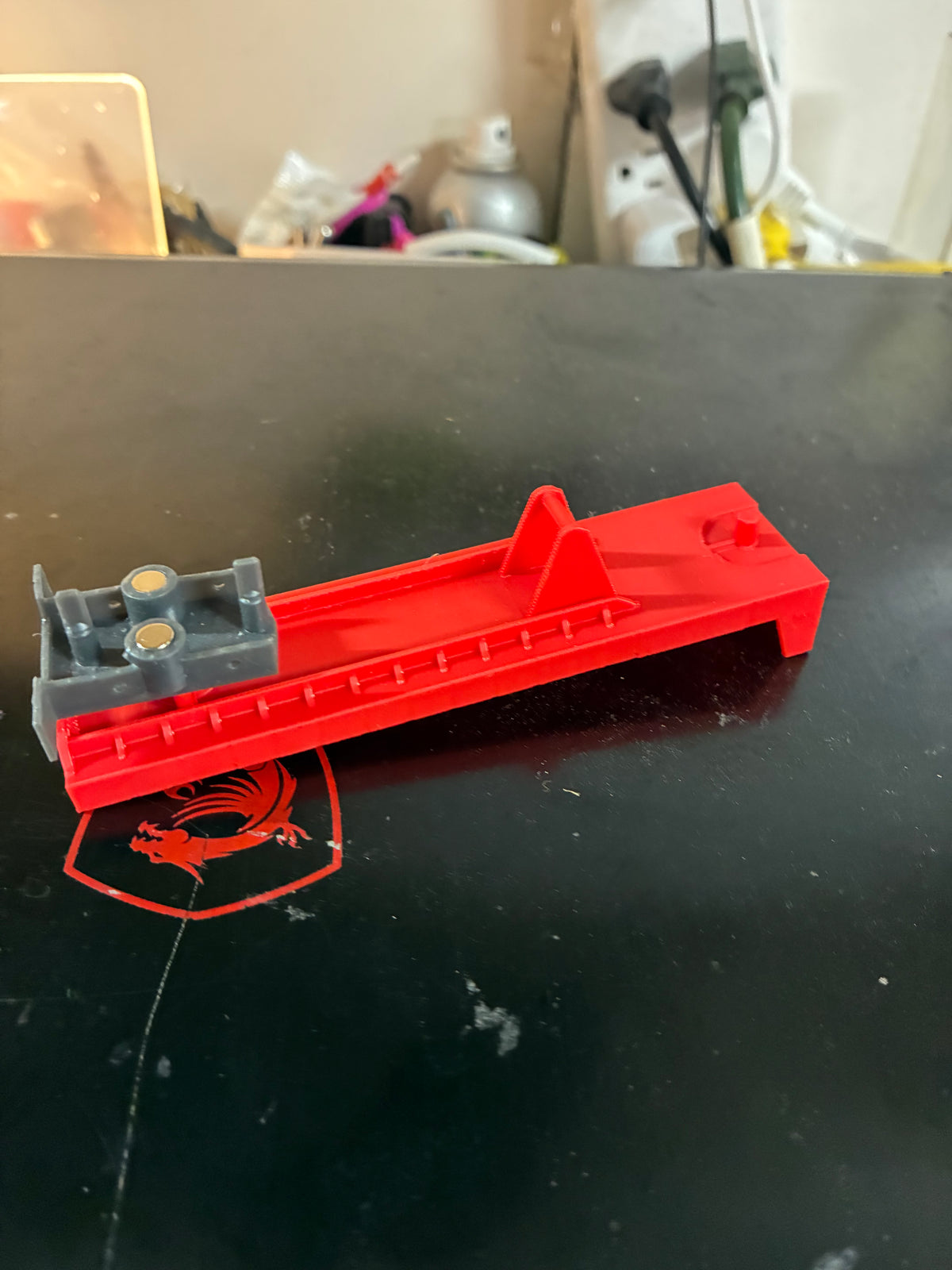 US-1 Trucking 3D Printed Flatbed Trailer with Magnet-Ready Axle Bogie – Magnets Not Included