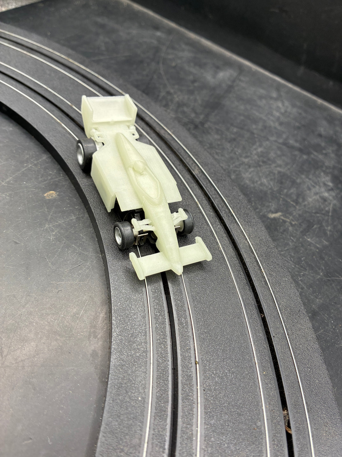 4 gear Indy car filliment printed Glow in the dark bodies