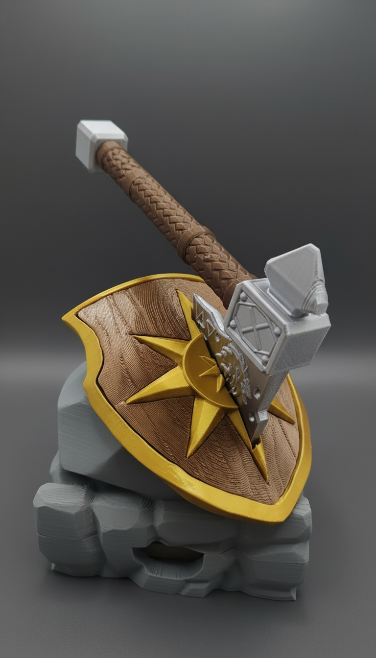 Axe Marks the Spot pen and sticky note holder