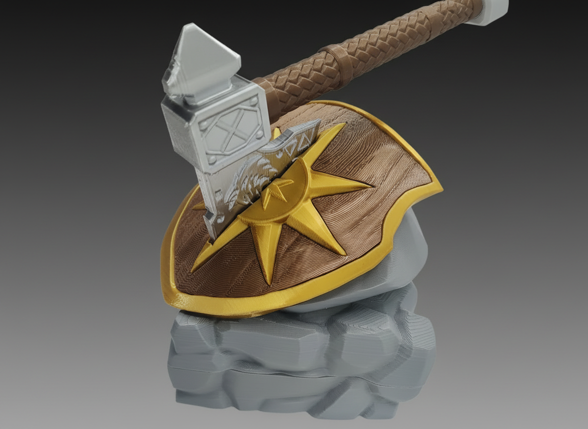 Axe Marks the Spot pen and sticky note holder