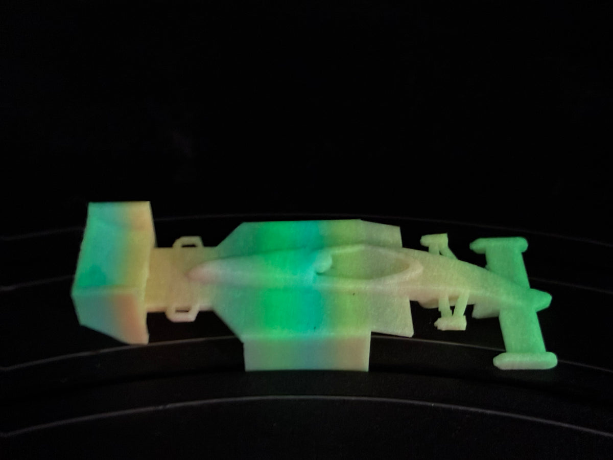 4 gear Indy car filliment printed Glow in the dark bodies