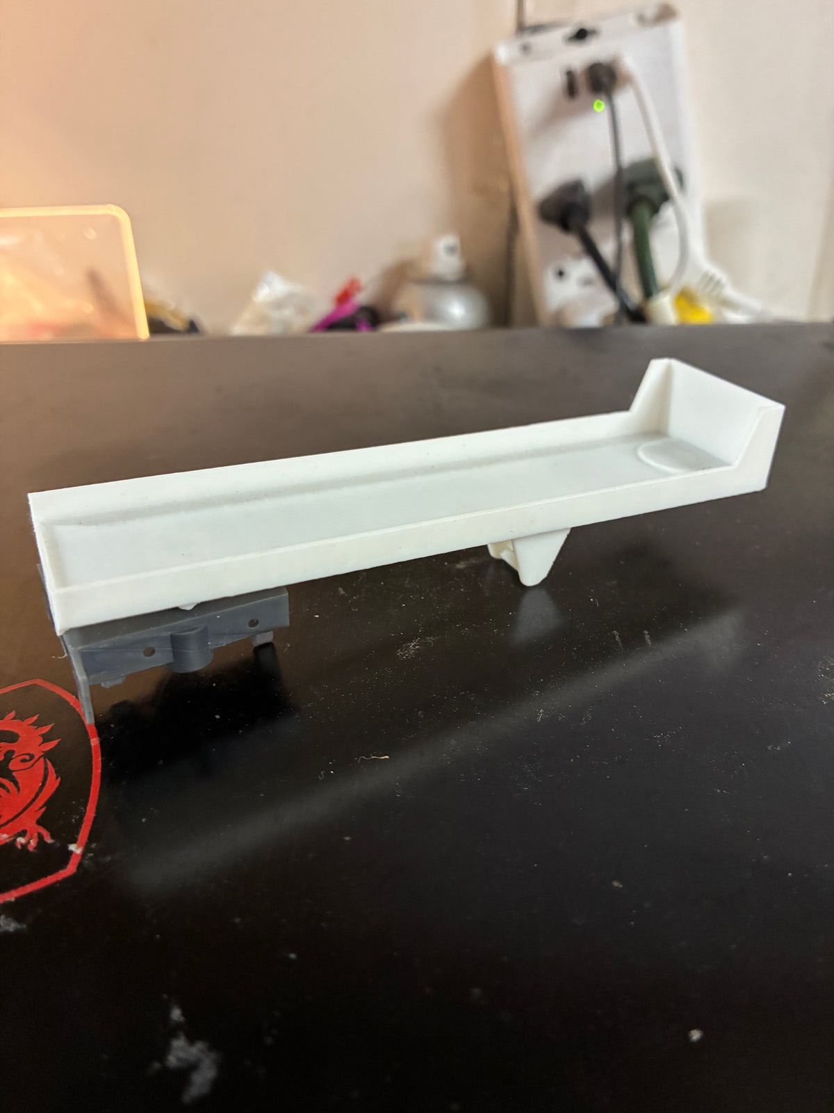 US-1 Trucking 3D Printed Flatbed Trailer with Magnet-Ready Axle Bogie – Magnets Not Included