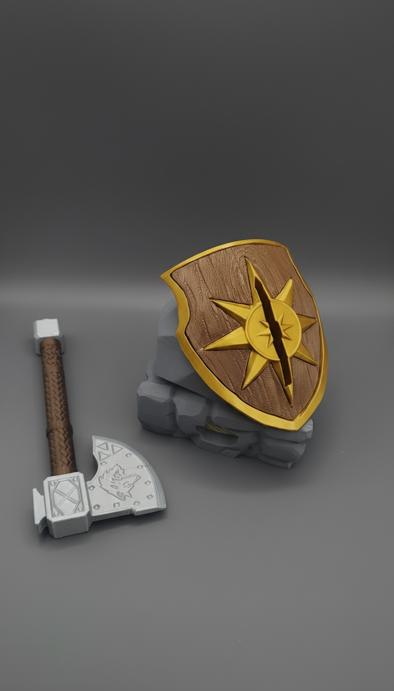 Axe Marks the Spot pen and sticky note holder