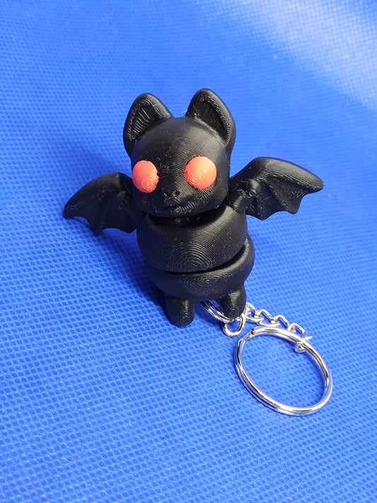 Halloween 3D Printed Fidget Bat Keychain