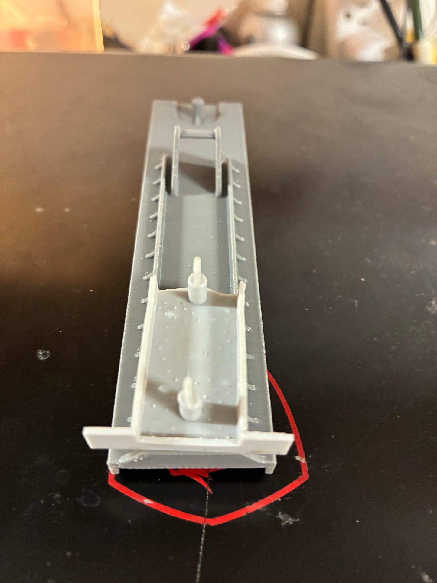 US-1 Trucking Flatbed Trailer with Standard Axle Bogie – No Magnets – 3D Printed
