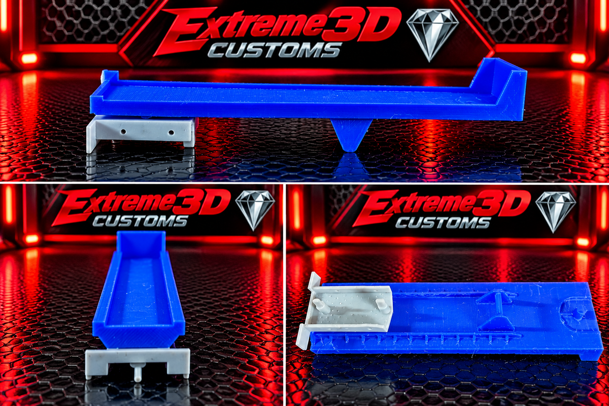 US-1 Trucking Flatbed Trailer with Standard Axle Bogie – No Magnets – 3D Printed