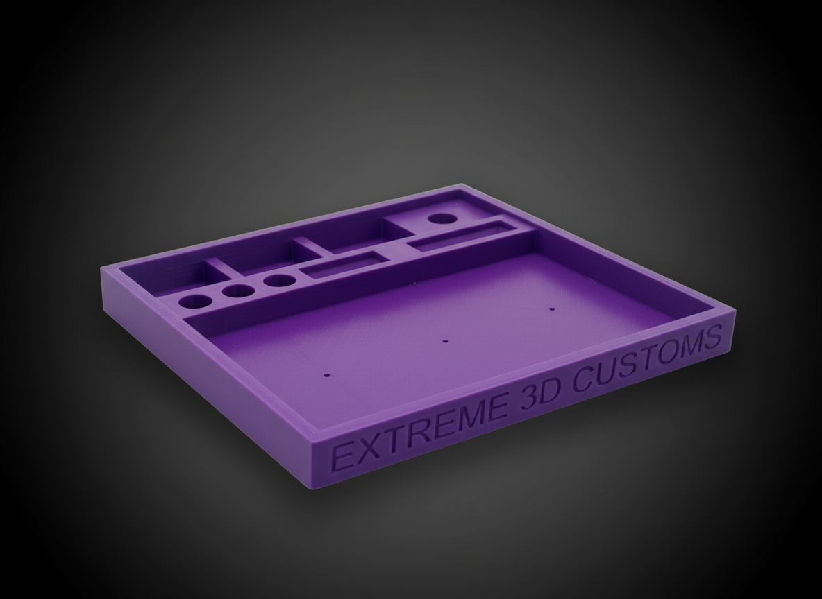 Ho Scale Slot Car Race tray (Purple with mat)