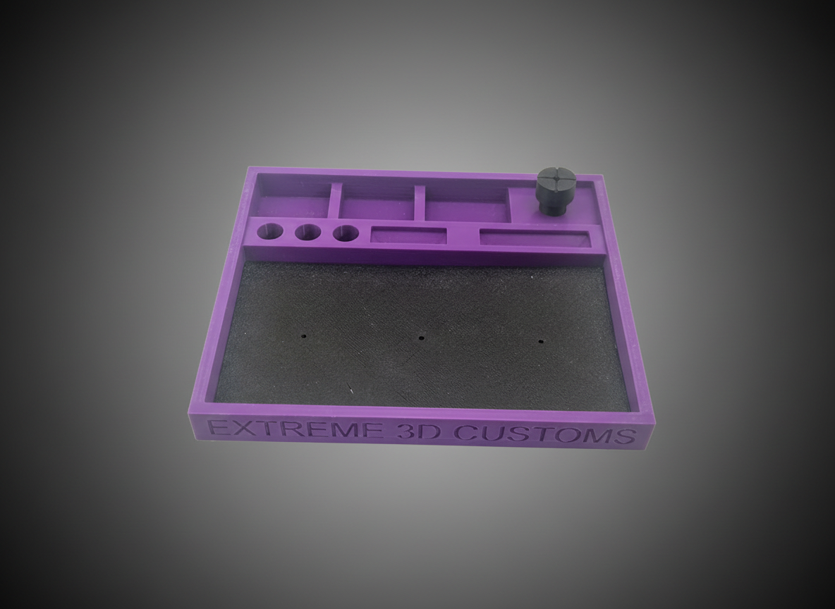 Ho Scale Slot Car Race tray (Purple with mat)