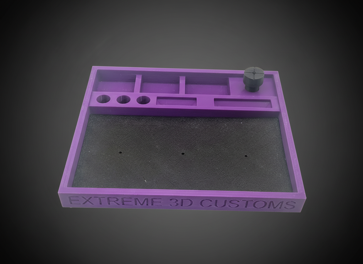 Ho Scale Slot Car Race tray (Purple with mat)