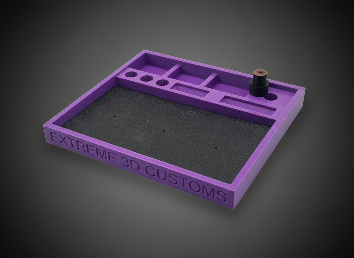 Ho Scale Slot Car Race tray (Purple with mat)