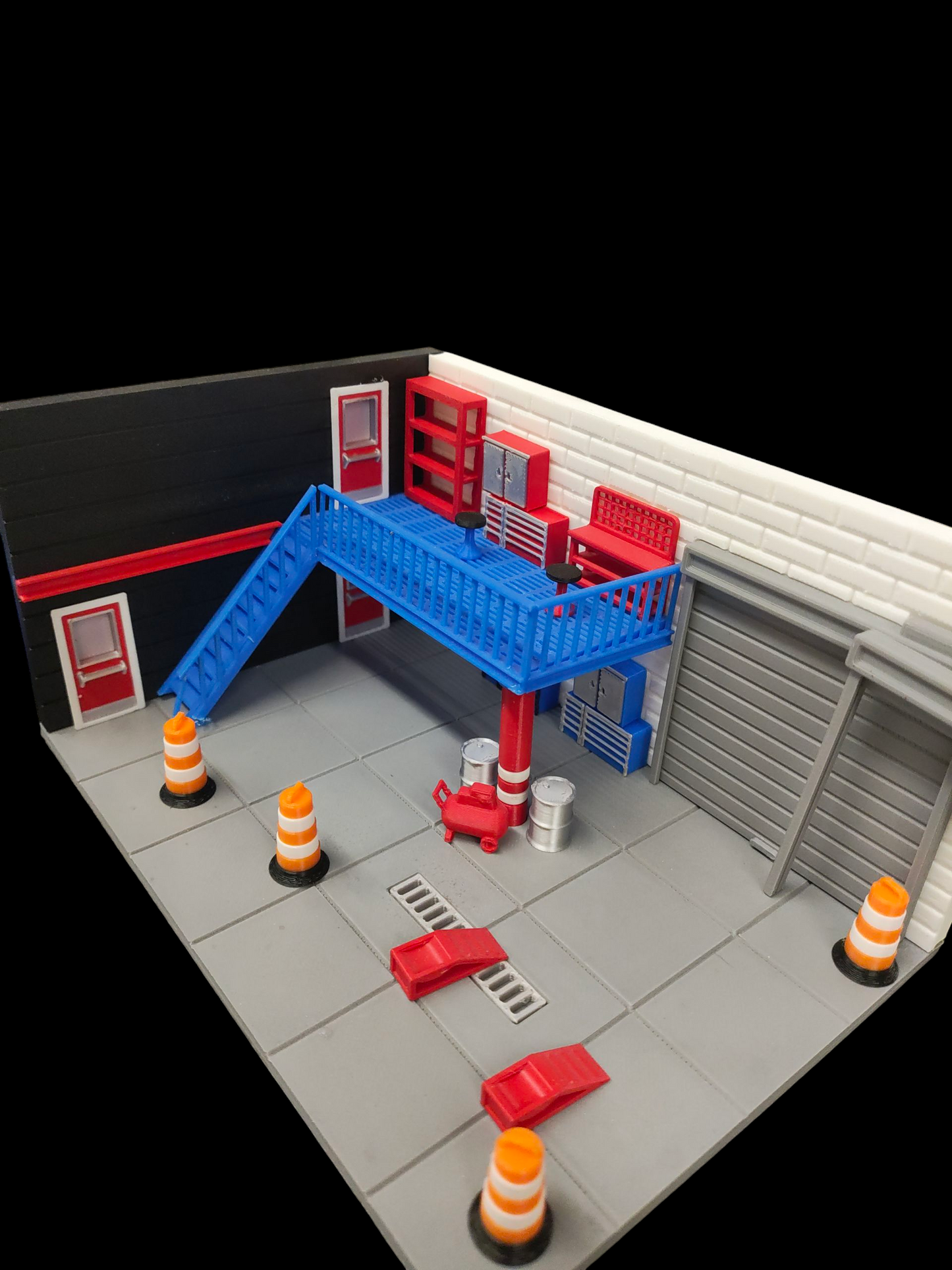 HO Scale Slotcar/diecast Garage Accessory Set - Tool Cabinet, Rolling Toolbox & Shop Stool bundle