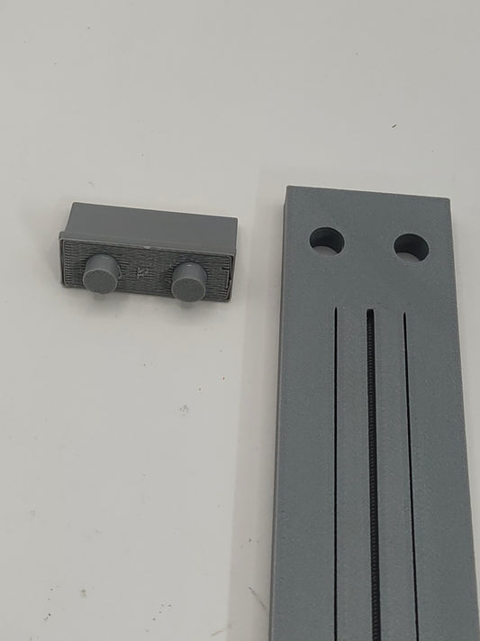 6in dead end HO Scale Tyco US-1Trucking reproduction track with Barrier (No Rails)