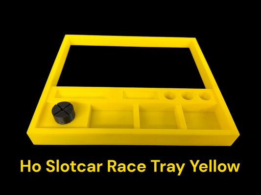 Yellow Ho slot car Race Tray