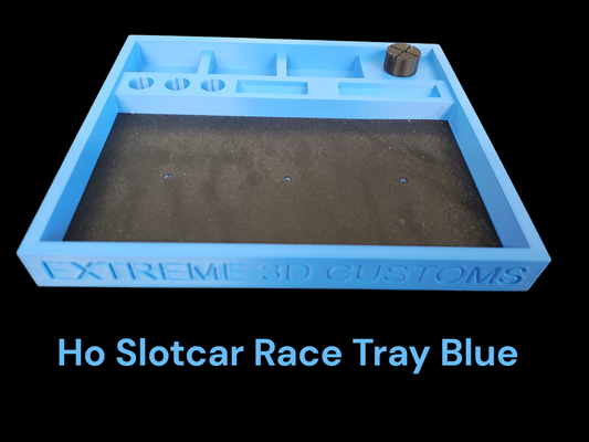 Blue HO Slot Car Race Tray