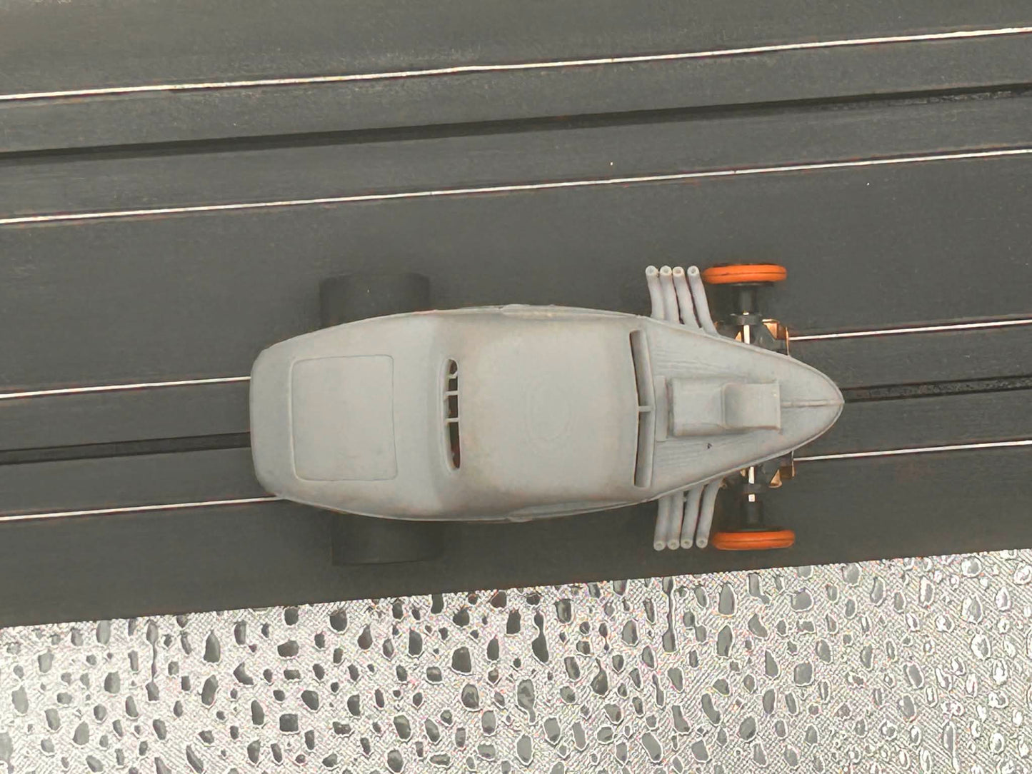 1939 MGP Fenderless Plymouth body with motor (fits a MGP 1.7 and jag chassis) (body only)