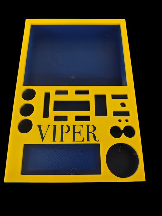 Viper tear down tray yellow and blue