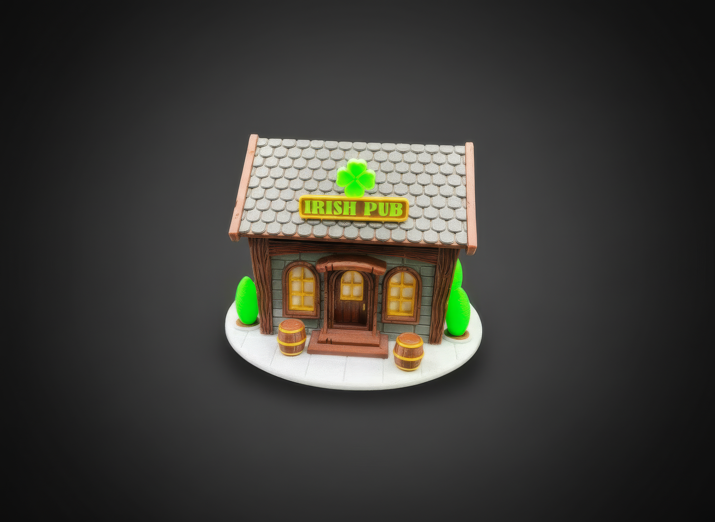 Ho scale slot car Irish pub diroma
