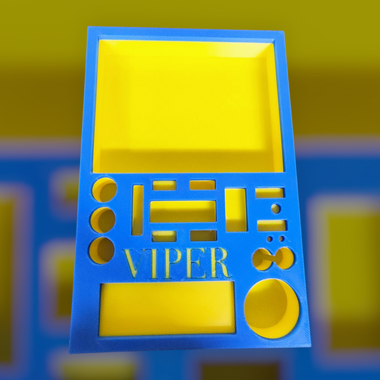 viper tear down tray blue and yellow